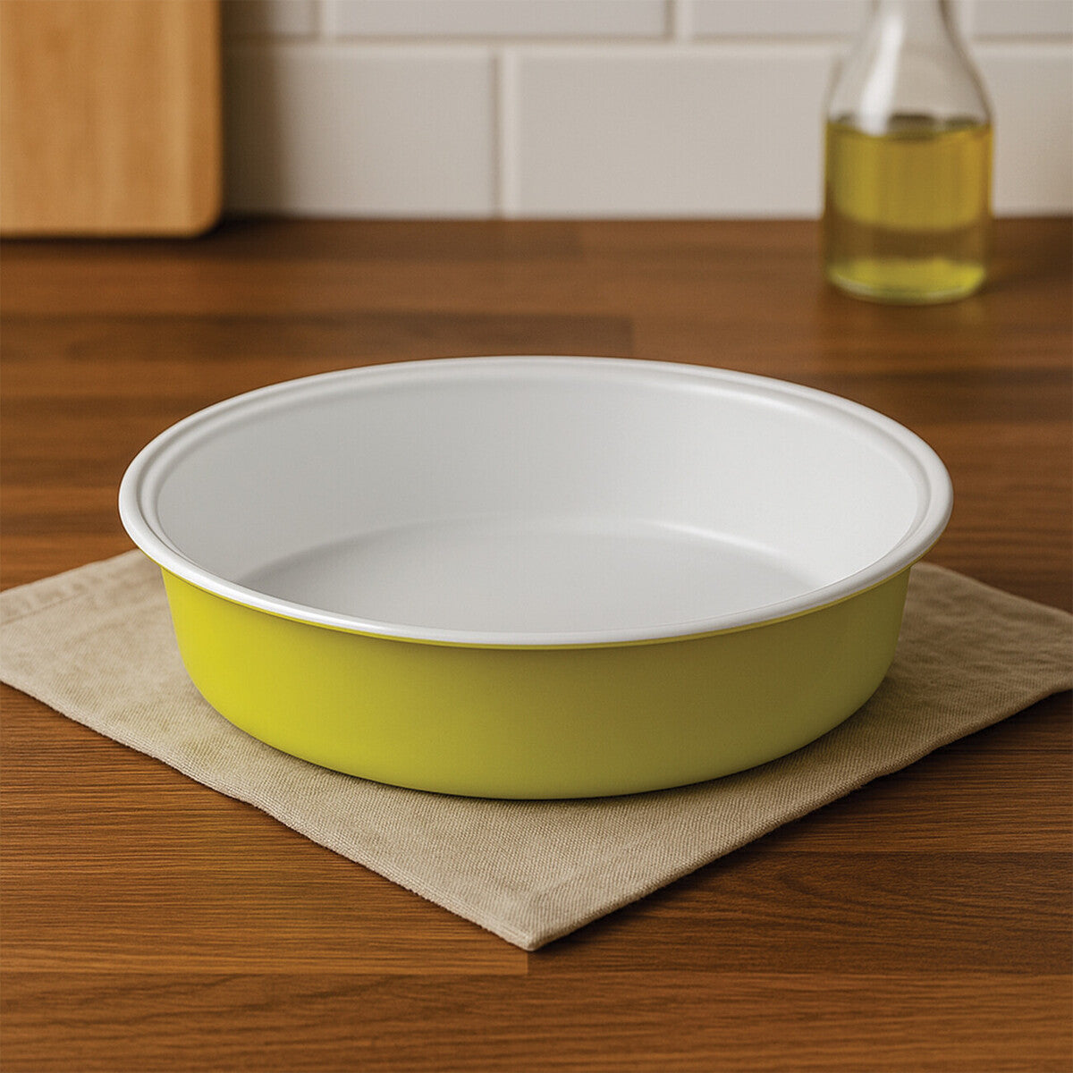 Ecocook Lime Green And White Cake Tin