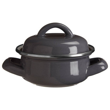 Porter Grey Enamel 10cm Mini Casserole Dish