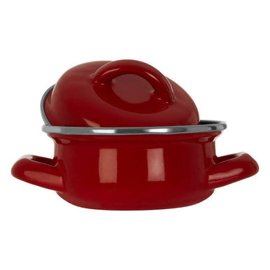 Porter Red Enamel 10cm Mini Casserole Dish
