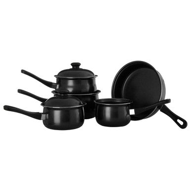 Black Non Stick 5 Piece Cookware Set | Viggo