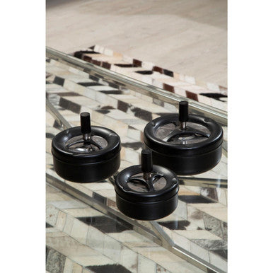 Matte Black Spinning Ashtray