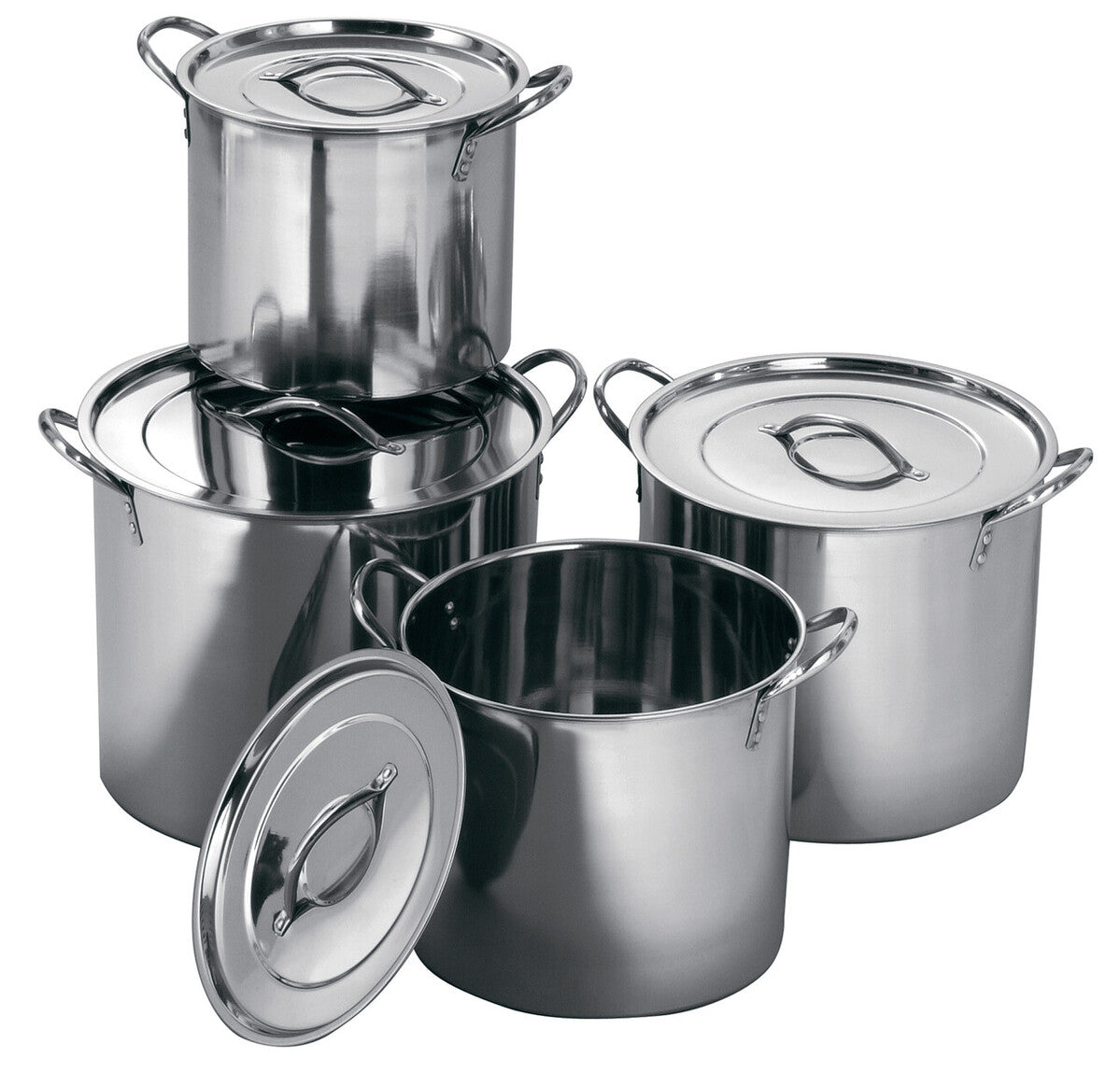 Crosse Set Of 4 Stock Pots with Lids