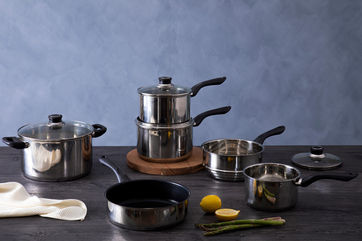 Crosse 6 Piece Stainless Steel Cookware Set