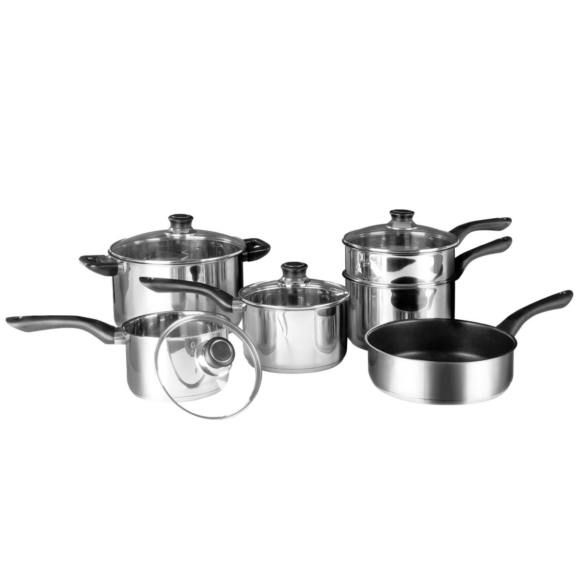 Crosse 6 Piece Stainless Steel Cookware Set