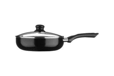 Ecocook Black Frying pan with Glass Lid 24cm