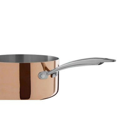Minerva Copper Finish 16cm Saucepan with Lid
