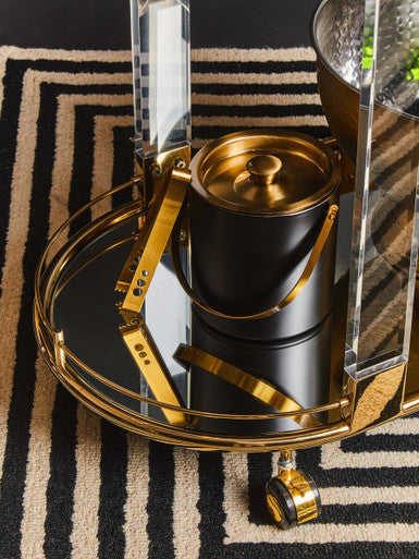 Mixology Black And Gold Finish Ice Bucket