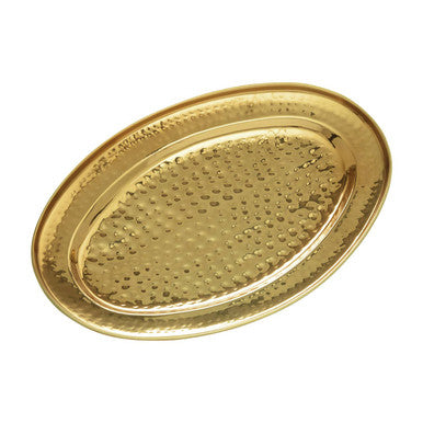 Miressa Large Brass Finish Serving Platter