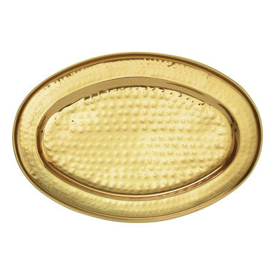 Miressa Large Brass Finish Serving Platter