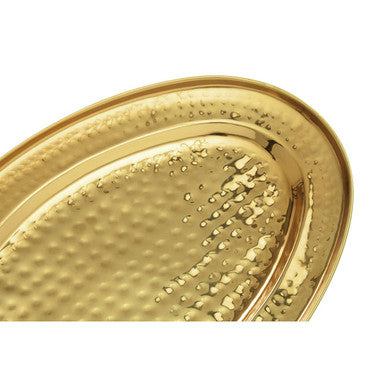 Miressa Large Brass Finish Serving Platter