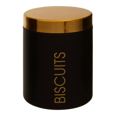 Liberty Black Enamel Biscuit Canister
