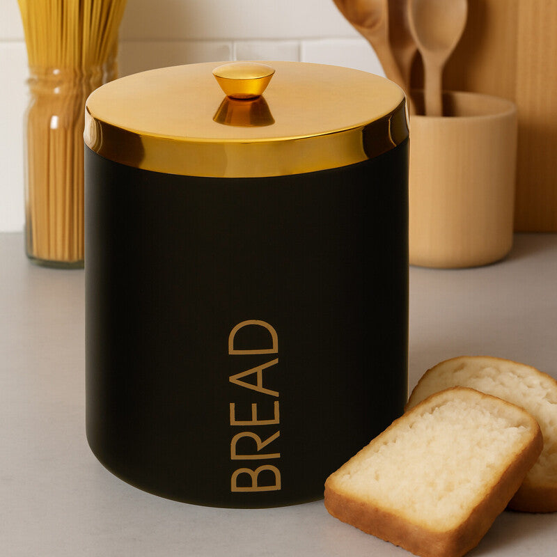 Liberty Black Enamel Finish Bread Bin