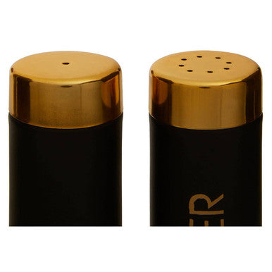 Liberty Black Enamel/Gold Salt and Pepper Set