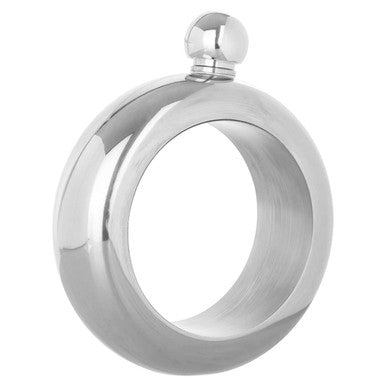 Mimo Silver Finish Bijoux Hip Flask