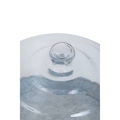 Drummond Galvanised Steel Cake Plate With Glass Dome