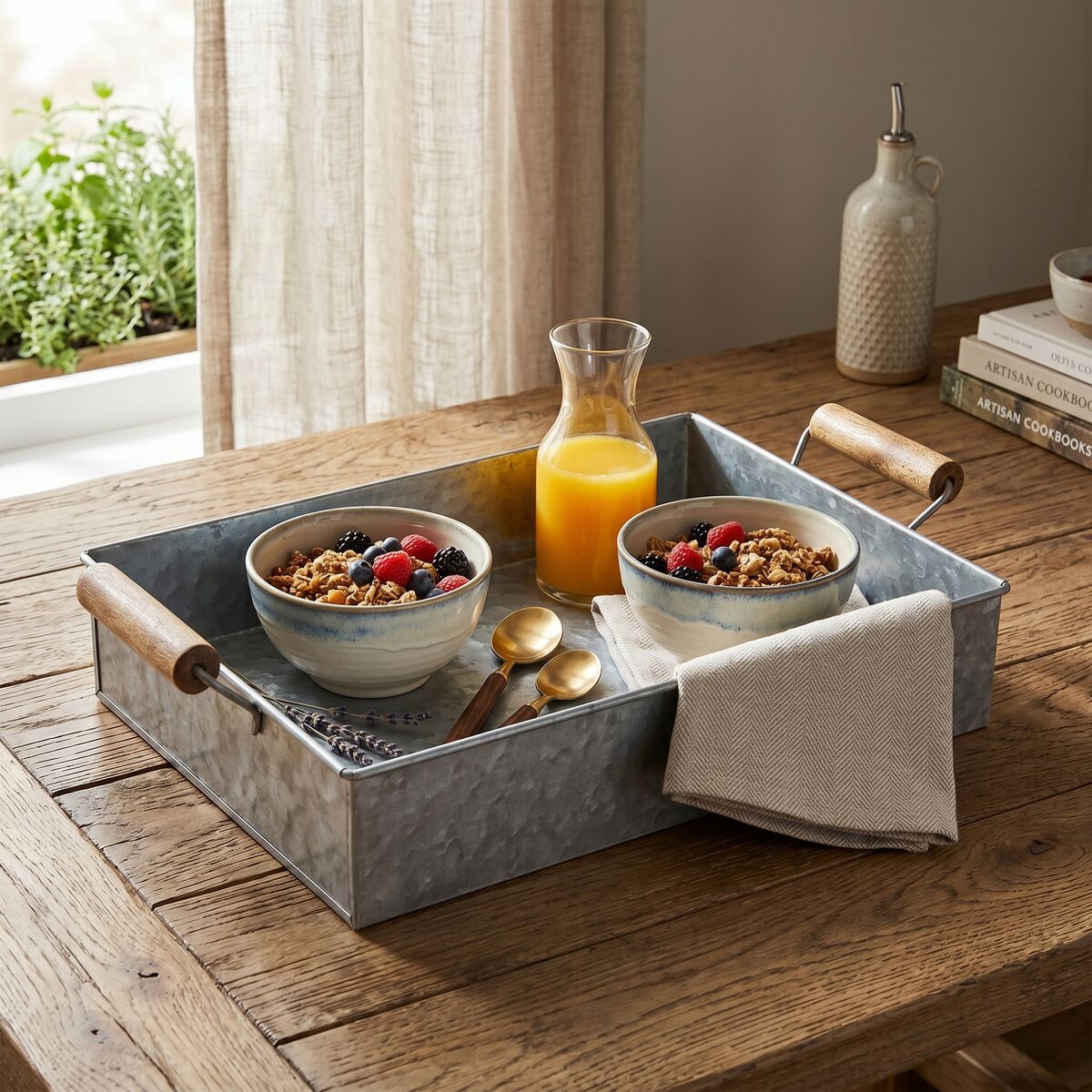 Galvanised Steel Rectangular Tray | Drummond