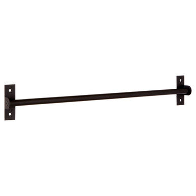 Black metal bracket on a white background