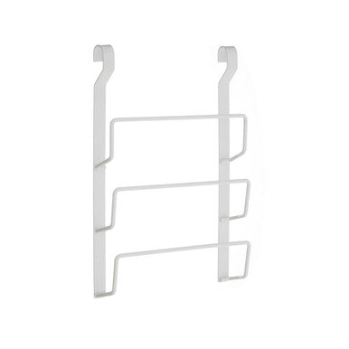 White over-the-door shoe rack on a white background