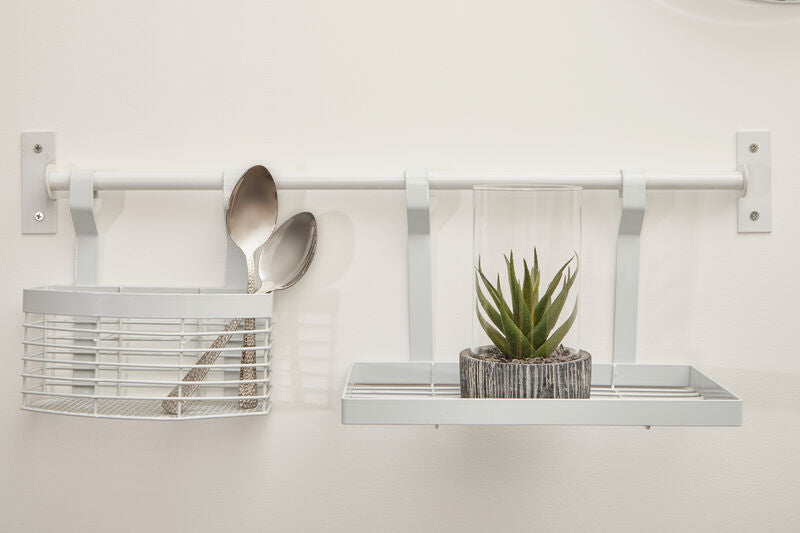 Sorello White Iron Single Shelf Storage Rack