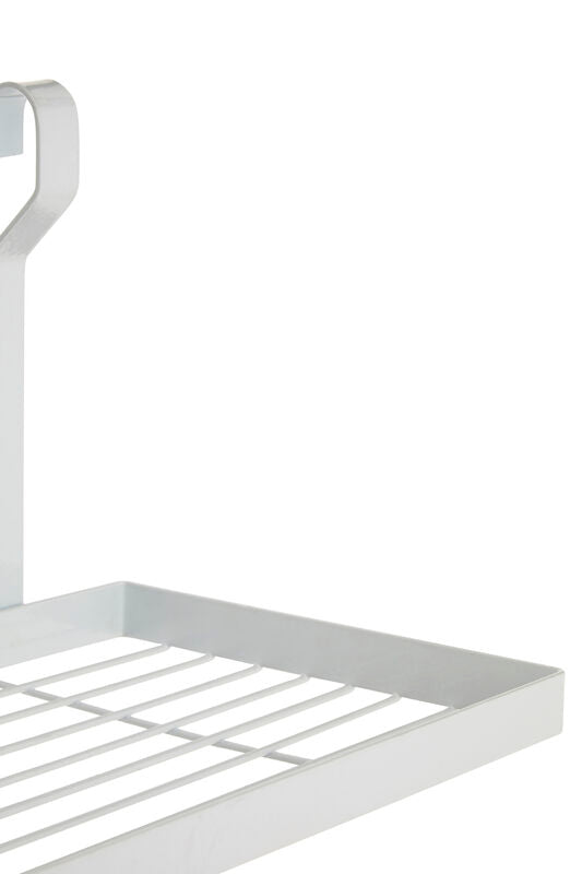 Sorello White Iron Single Shelf Storage Rack