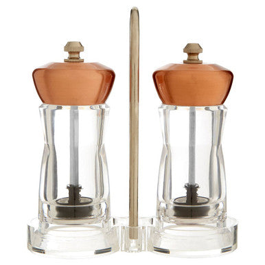 Cody Copper/Clear Salt And Pepper Mill S