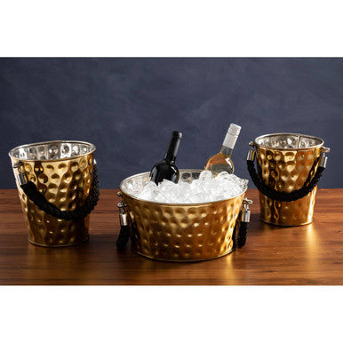 Miressa Medium Gold Finish Party Bucket