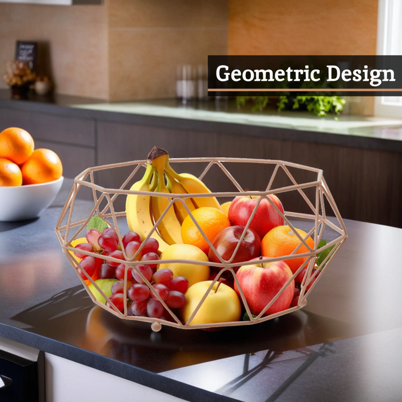 Vertex Pink Fruit Basket With Ball Feet