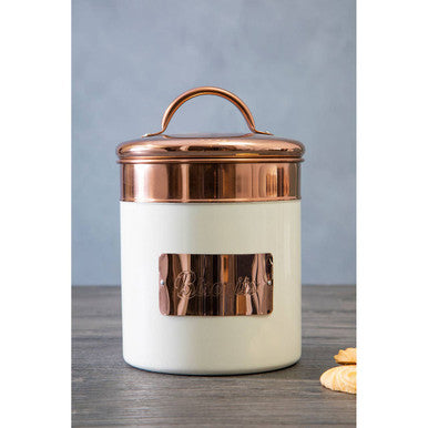 Prescott Cream And Copper Biscuit Canister