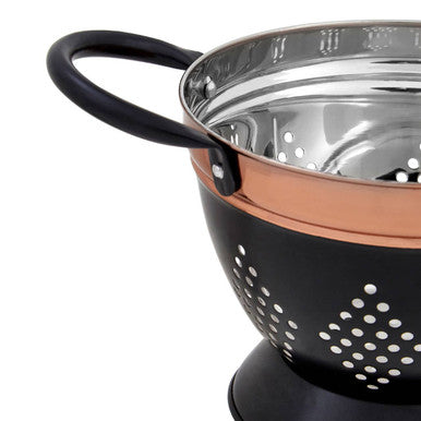 Prescott Small Charcoal And Copper Colander