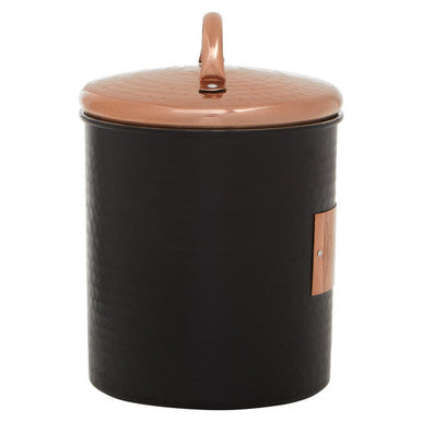 Prescott Biscuits Canister In Black And Copper
