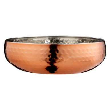 Rose Gold Hammered Effect Large Bowl.