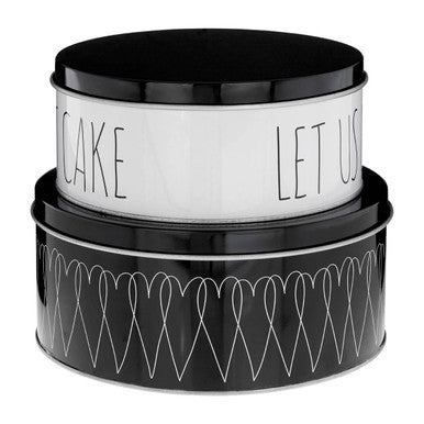 Paice Heartlines Cake Storage Tins Set Of 2