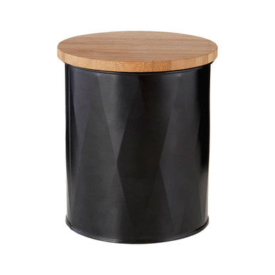Rhombus Black Small Storage Canister