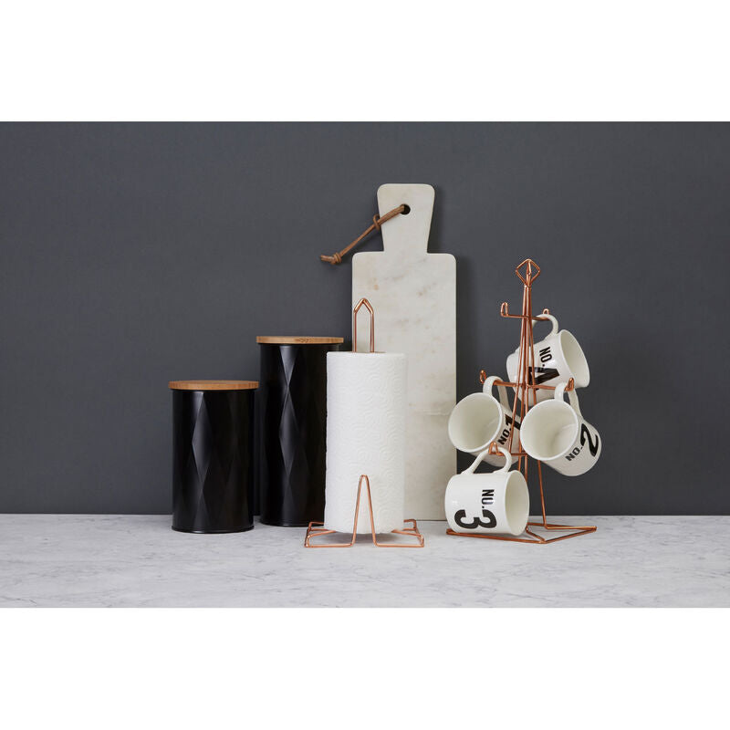 Rhombus Black Large Storage Canister