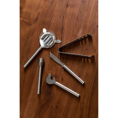 7Pc Bar Set With Brushed Gold Finish