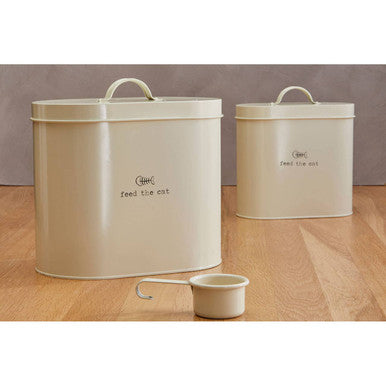 Adore Pets 6.5Ltr Cream Cat Food Storage Bin with Scoop