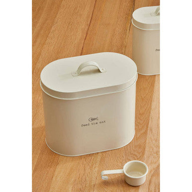 Adore Pets 6.5Ltr Cream Cat Food Storage Bin with Scoop