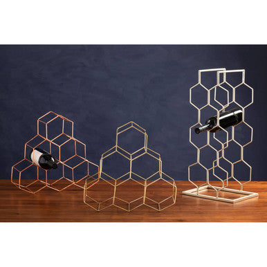 Vertex 6 Bottle Copper Finish Wine Rack