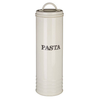 White pasta storage container with &