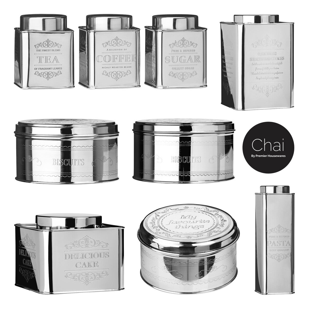 Chai Silver Pasta Canister