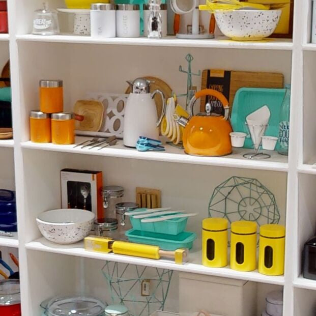 Orange Enamel Tea Coffee & Sugar Set