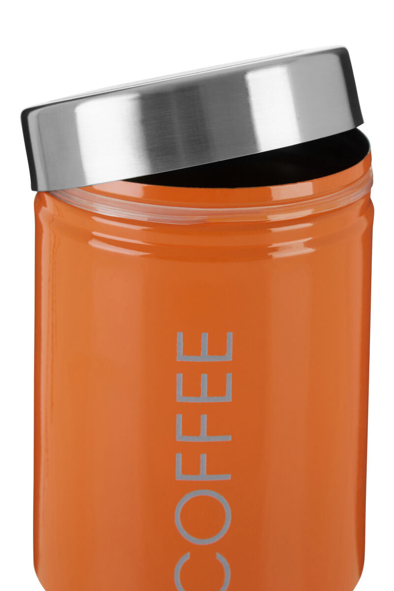 Orange Enamel Coffee Canister