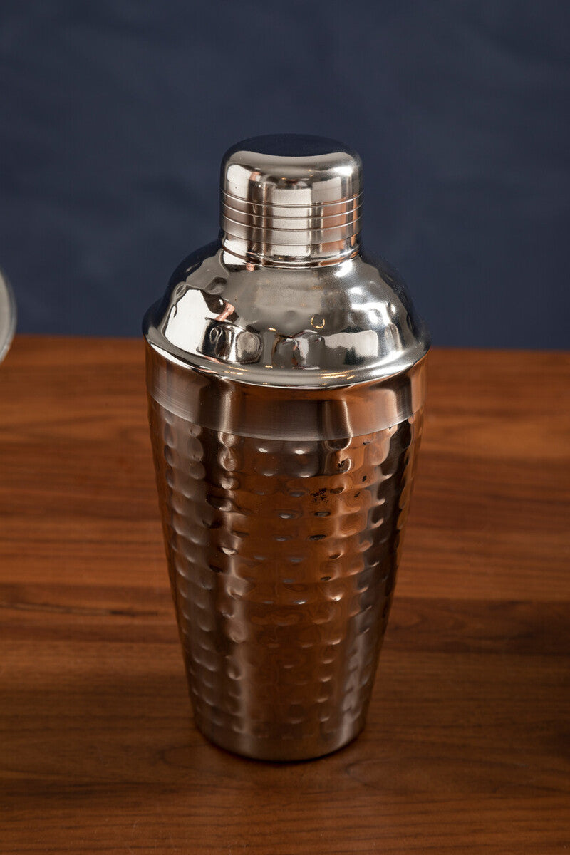 Mixology Stainless Steel Hammered Effect 500Ml Cocktail Shaker
