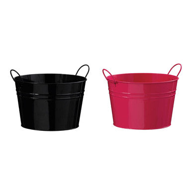 Rhombus Pink Metal Bucket