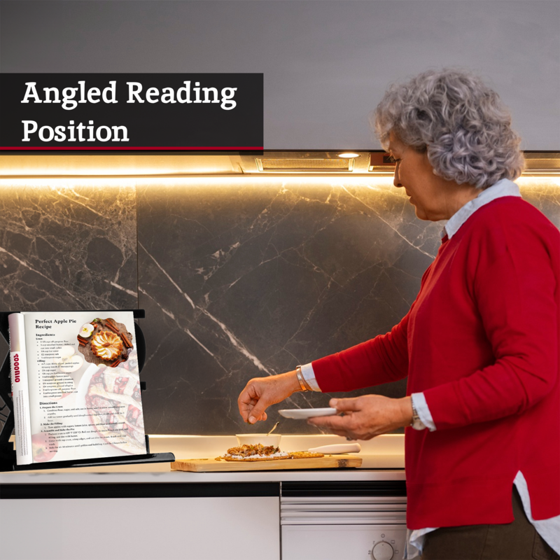Alpha Black Enamel Cook Book Stand