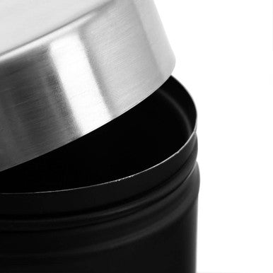 Liberty Black Enamel Pasta Canister With Silver Lid