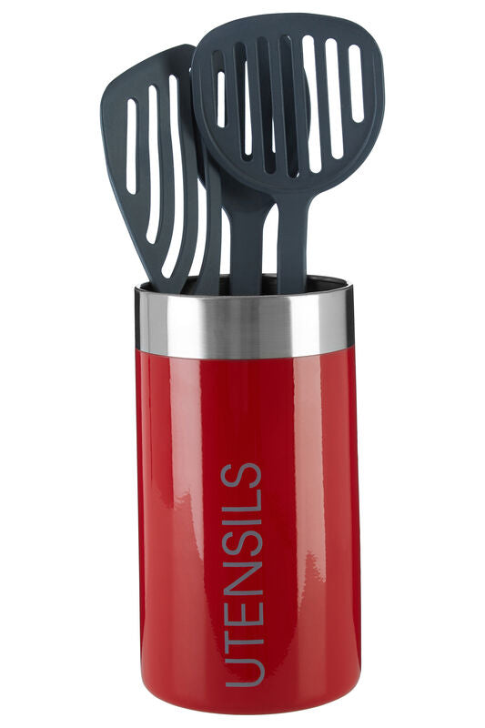 Liberty Red Enamel Utensil Holder
