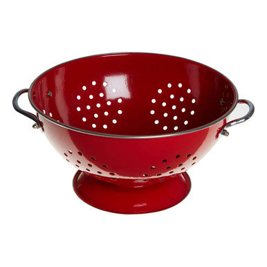 Hollis Retro Red Enamel Colander