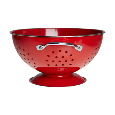 Hollis Retro Red Enamel Colander