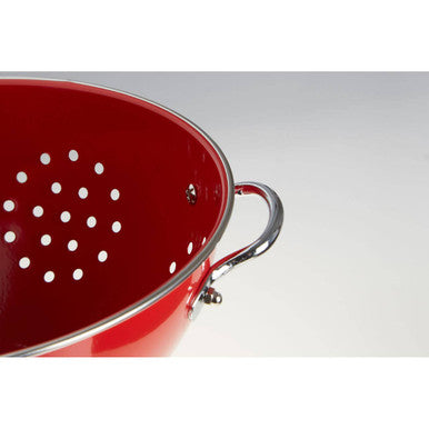 Retro Red Enamel Colander